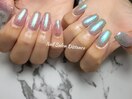 オーロラマグネットネイル♪
