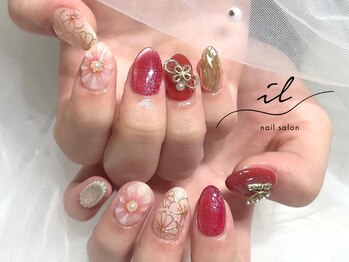 イル 京都河原町店の写真/年末年始のイベントや成人式にも◎ちゅるんカラーやチークネイルも大人気！華やかデザイン豊富にご用意♪