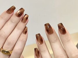 10本べっ甲ネイル秋ネイル