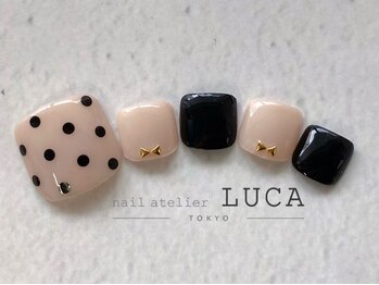 ネイルアトリエルカ(nail atelier LUCA)/s-41 ドットブラックネイル