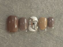 カラネイル 南森町店(calla nail)/くすみカラーブラウンニュアンス