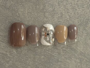 カラネイル 南森町店(calla nail)/くすみカラーブラウンニュアンス