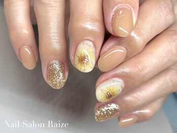 ライズ 本町店(Raize)/ひまわりネイル/大人ネイル