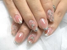 ユニネイル 池袋(Uni Nail)/チークガラスフレンチネイル♪