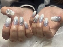 ジョアネイル(JOA Nail)/冬/リース/雪だるま/Vカット
