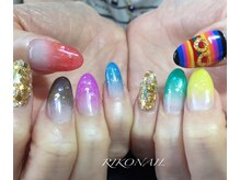 リコ ネイル(RIKO NAIL)/レインボーラメグラデーション