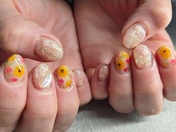 ネイルフロンティア 吉祥寺(NAIL FRONTIER)/F手描き水彩おはな11980円