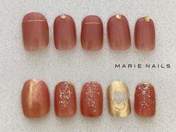 マリーネイルズ 心斎橋店(MARIE NAILS)の写真/★初回オフ無料！シンプル60分定額¥6600！デザイン＆爪の形もご提案！１week保証付きでアフターケアも◎