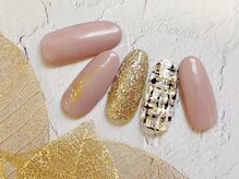 ボネール(nail ＆ eyelash Bounail)/8480円　パステル　ツイード