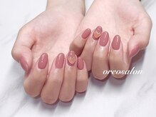 オレオサロン 池袋(oreo salon)/ワンカラー /ハートネイル