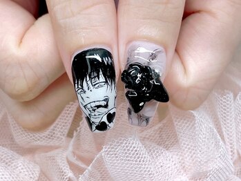 ネイル アリーズ セカンド(nail Allies 2nd)/手書き モノクロ ゴシック