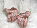 小花柄ネイル