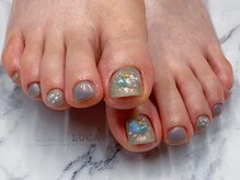 ネイルアトリエルカ(nail atelier LUCA)/M-371 グリーン天然石ネイル