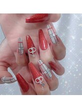 ルーミー アンド コー(Roomy&co.)/チェック柄ネイル