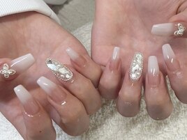 岡山　スカルプネイル　長さだし