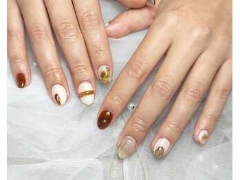 ブラウン×インクの秋ニュアンス