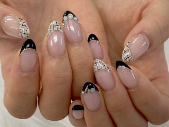 ディーネイル 池袋(D-nail)/【山崎】ツイードフレンチ