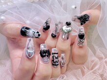 ネイル アリーズ セカンド(nail Allies 2nd)/手書き ゴシック シルバー