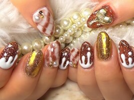 バレンタインネイル