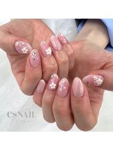 エスネイル 新宿西口店(es NAIL)/春ピンク