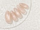 うるつやベージュバブルネイル