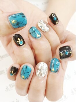 ネイリシャス(NAILICIOUS)/ターコイズネイル♪