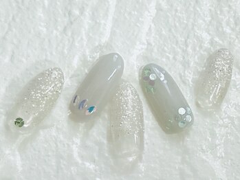 ビューティーネイルサロン クリアーズ(Clears)/爽やかグレーネイル