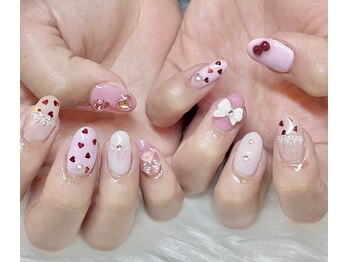 キレイエ ネイルズ(KIREIE NAILS)/リボン ホログラム ガーリー