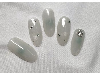 スピードネイル アンド アイ 宮交シティ店/マグネット×チークネイル