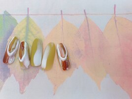 秋色ニュアンスネイル