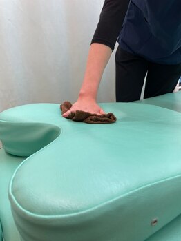 くまのみ整体院 天沼院/ベッドメイク