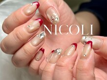 ニコリ(NICOLI)/きらきら赤フレンチ