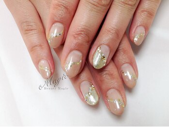 ネイルサロン ビューティーマジック 川口店/ ななめフレンチ　