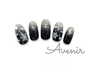 アヴィニール 表参道(Avenir)/ブラックスノー　ネイル