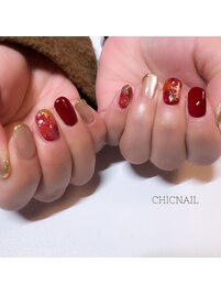 ニュアンス/赤ネイル