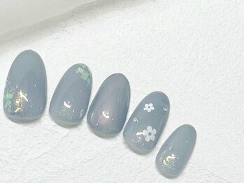 オーロラネイル/ブルーネイル