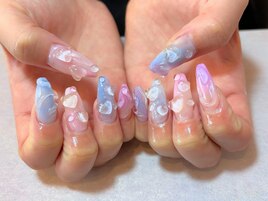 クリアネイル　ぷっくりネイル