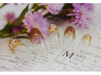 【定額】フレンチ×ヒョウ柄