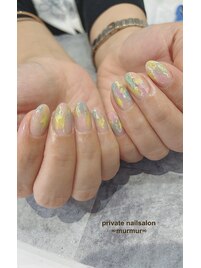 塗りかけネイル
