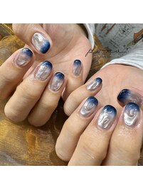 シルバーミラー×グラデーション