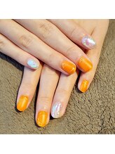 サヴァ アイラッシュアンドネイル(sava)/【秋仕様マットオレンジネイル】