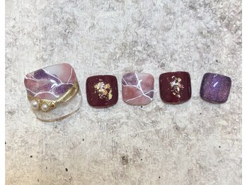 ネイルサロン ラポール 新札幌店/フット)定額13◆大理石風