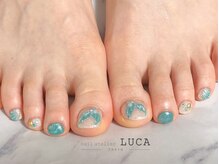 ネイルアトリエルカ(nail atelier LUCA)/W-290 大人夏色マーメイドネイル