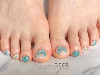 ネイルアトリエルカ(nail atelier LUCA)/W-290 大人夏色マーメイドネイル
