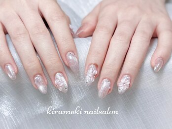 キラメキネイルサロン(Kirameki nail salon)の写真/【美フォルム×艶ワンカラーネイル】マグネットカラーも豊富*丁寧なケアでちゅるんなネイルをお届け♪