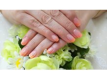 プルミエ ネイル(Premier Nail)/オレンジラメグラデーション