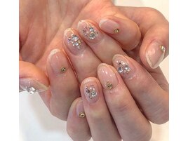 クリアビジューネイル