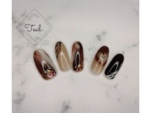 ティール(Teal)/バレンタインネイル