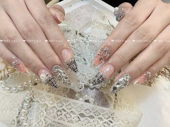 エムアンドワイ 秋葉原店(M&Y)/スカルプ長さだしツイードネイル