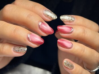 ネイルサロン プール ヴー(Nail Salon Pour Vous)/【人気】マグネットミラーネイル